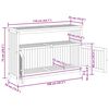 vidaXL Τραπέζι Κονσόλα Κήπου 110 x 35 x 75 εκ. από Μασίφ Ξύλο Ακακίας