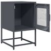 vidaXL Κομοδίνο Ανθρακί 36x39x60,5 cm από χάλυβα ψυχρής έλασης