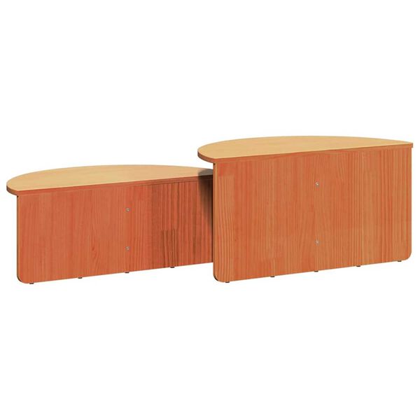 vidaXL Τραπεζάκι σαλονιού 2 pcs Καφέ κεριού 79 x 39.5 x 40 εκ