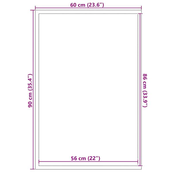 vidaXL Πατάκι Εισόδου Καφέ 60 x 90 εκ.