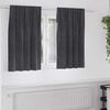 vidaXL Κουρτίνες με κουρτίνες 2 pcs Ανοιχτό γκρι 140 x 140 cm Βελούδο