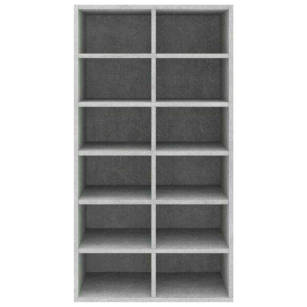 vidaXL Παπουτσοθήκη Γκρι Σκυρ Δρυς 54x34x100,5 εκ Επεξεργασμένο Ξύλο