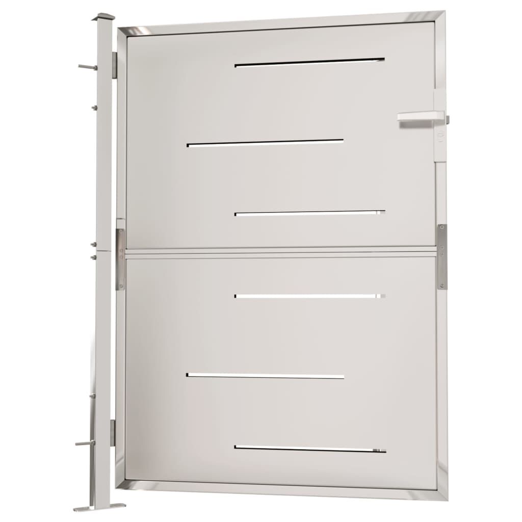 vidaXL Πόρτα Περίφραξης Κήπου 100 x 125 εκ. από Ανοξείδωτο Ατσάλι