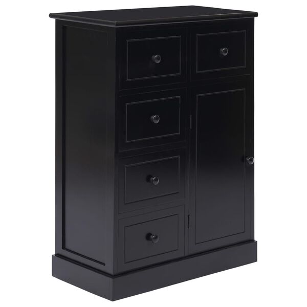 vidaXL Ντουλάπι με 10 Συρτάρια Μαύρο 113 x 30 x 79 εκ. από Ξύλο