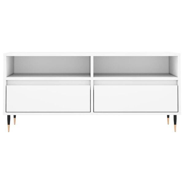 vidaXL Έπιπλο Τηλεόρασης Λευκό 100x34,5x44,5 εκ. Επεξεργασμένο Ξύλο