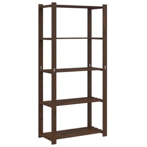 vidaXL &Rho;&alpha;&phi;&iota;έ&rho;&alpha; &mu;&epsilon; 5 &Rho;ά&phi;&iota;&alpha; &Kappa;&alpha;&phi;έ 80 x 38 x 170 &epsilon;&kappa;. &Mu;&alpha;&sigma;ί&phi; &Xi;ύ&lambda;&omicron; &Pi;&epsilon;ύ&kappa;&omicron;&upsilon;
