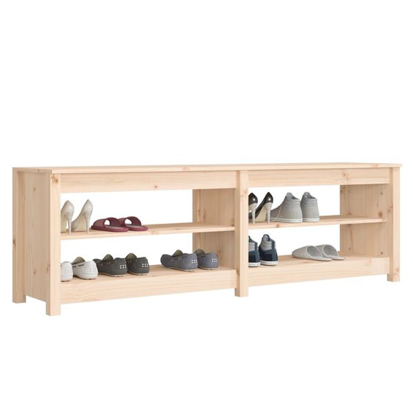vidaXL Παπουτσοθήκη 160 x 36,5 x 50 εκ. από Μασίφ Ξύλο Πεύκου