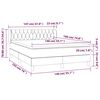 vidaXL &Kappa;&rho;&epsilon;&beta;ά&tau;&iota; Boxspring &mu;&epsilon; &Sigma;&tau;&rho;ώ&mu;&alpha; &Mu;&alpha;ύ&rho;&omicron; 140x190 &epsilon;&kappa;. &Beta;&epsilon;&lambda;&omicron;ύ&delta;&iota;&nu;&omicron;