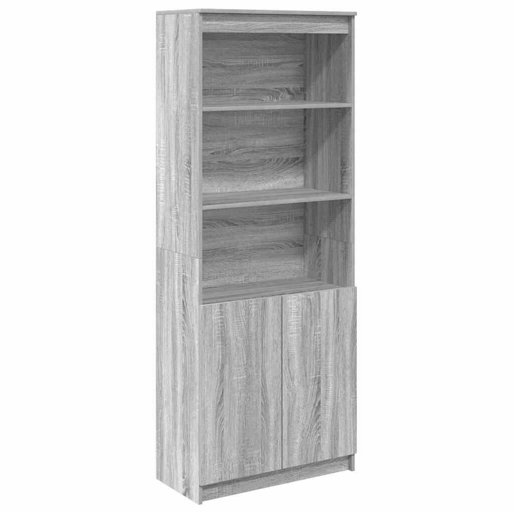 vidaXL Ντουλάπι Γκρι Sonoma 70x35x180 εκ. από Επεξεργασμένο Ξύλο
