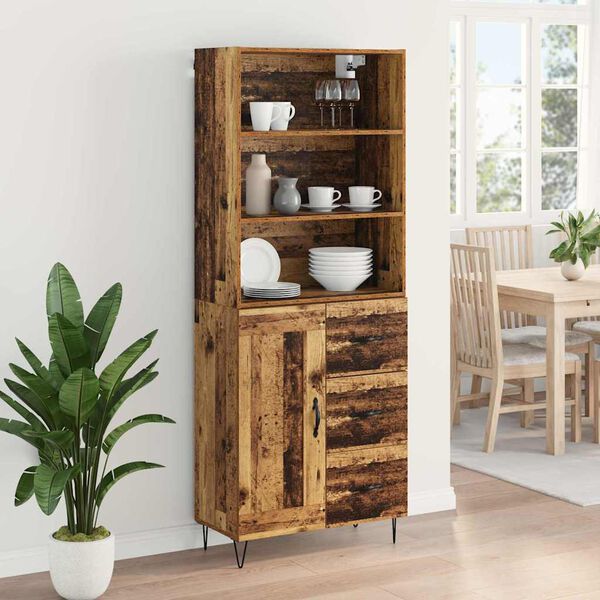 vidaXL Highboard &mu;&epsilon; &sigma;&upsilon;&rho;&tau;ά&rho;&iota; 2 pcs &Pi;&alpha;&lambda;&iota;ό &xi;ύ&lambda;&omicron; &Epsilon;&pi;&epsilon;&xi;&epsilon;&rho;&gamma;&alpha;&sigma;&mu;έ&nu;&omicron; &xi;ύ&lambda;&omicron;