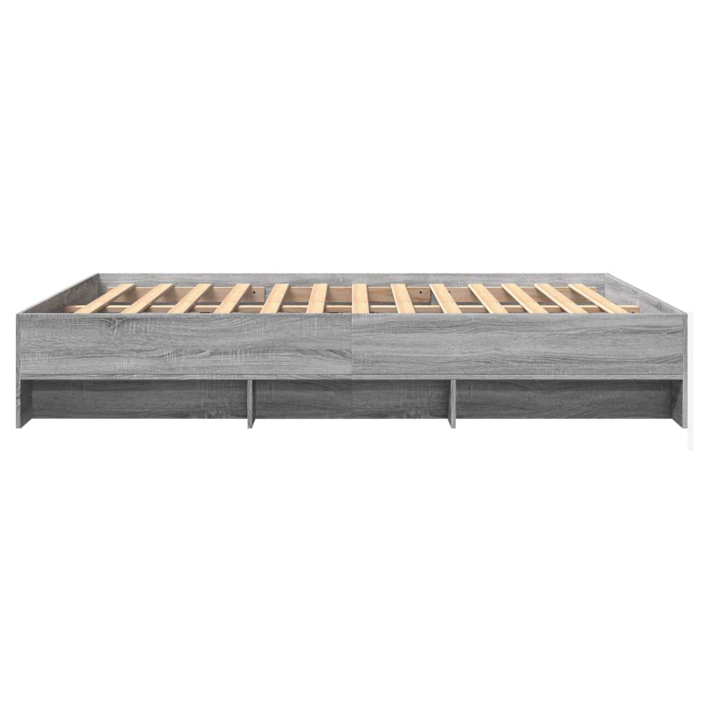 vidaXL Πλαίσιο Κρεβατιού Γκρι Sonoma 150x200 εκ. Επεξεργασμένο Ξύλο
