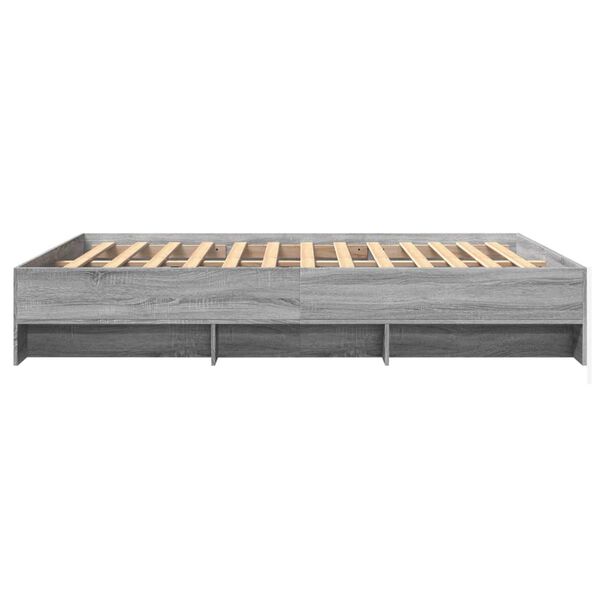 vidaXL Πλαίσιο Κρεβατιού Γκρι Sonoma 150x200 εκ. Επεξεργασμένο Ξύλο