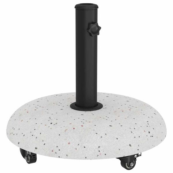 vidaXL Βάση ομπρέλας Άσπρο, Μαύρο 45 x 45 x 40 cm Σκυρόδεμα, Μέταλλο