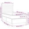 vidaXL &Kappa;&rho;&epsilon;&beta;ά&tau;&iota; Boxspring &mu;&epsilon; &Sigma;&tau;&rho;ώ&mu;&alpha; &Mu;&alpha;ύ&rho;&omicron; 80 x 200 &epsilon;&kappa;. &Upsilon;&phi;&alpha;&sigma;&mu;ά&tau;&iota;&nu;&omicron;