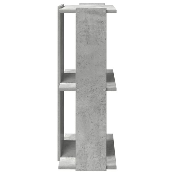 vidaXL Βιβλιοθήκη 3 επιπέδων Μπετόν Γκρι 60x30x80 cm Ξύλινη κατασκευή