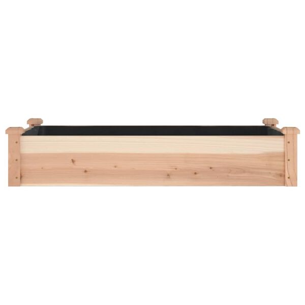 vidaXL Ζαρντινιέρα Υπερυψ. με Επένδυση 120x60x25 εκ. Μασίφ Ξύλο Ελάτης