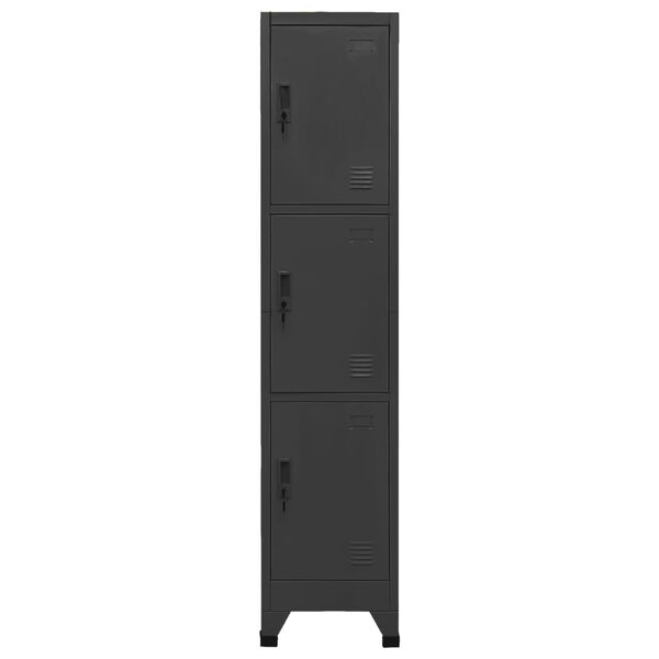 vidaXL Φοριαμός Ανθρακί 38 x 45 x 180 εκ. από Ατσάλι