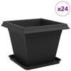 vidaXL &Gamma;&lambda;ά&sigma;&tau;&rho;&epsilon;&sigmaf; &phi;&upsilon;&tau;ώ&nu; 24 pcs &Mu;&alpha;ύ&rho;&omicron; 38 x 38 x 30 &epsilon;&kappa; &Pi;&lambda;&alpha;&sigma;&tau;&iota;&kappa;ό