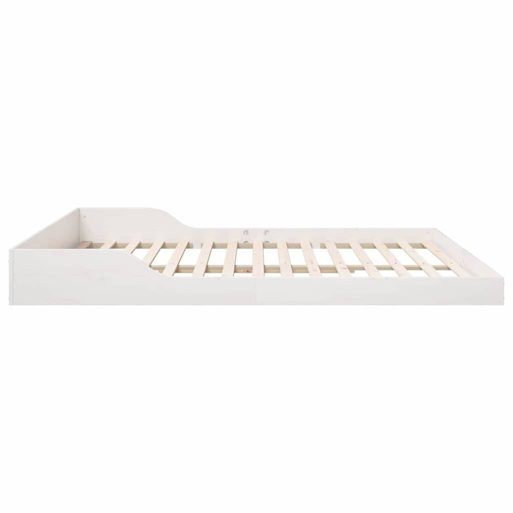 vidaXL Σκελετός Κρεβατιού Λευκό 180 x 200 cm Μασίφ ξύλο πεύκου