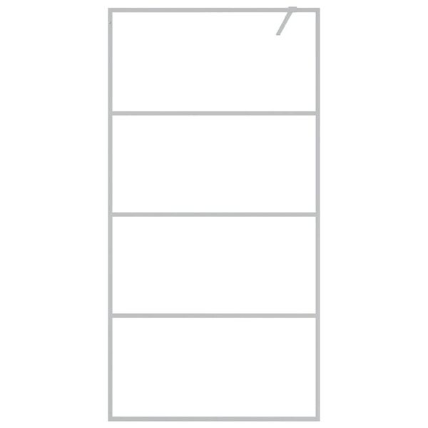 vidaXL Διαχωριστικό Ντουζιέρας με Αμμοβολή Ασημί 100x195 εκ. Γυαλί ESG