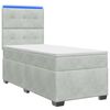 vidaXL &Kappa;&rho;&epsilon;&beta;ά&tau;&iota; Box Spring &mu;&epsilon; &Sigma;&tau;&rho;ώ&mu;&alpha; &kappa;&alpha;&iota; LED &Alpha;&nu;&omicron;&iota;&chi;&tau;ό &gamma;&kappa;&rho;&iota; 90 x 190 cm