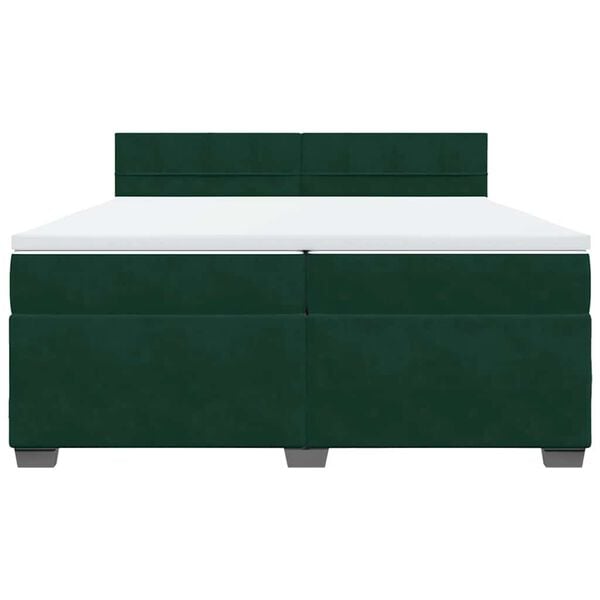 vidaXL &Kappa;&rho;&epsilon;&beta;ά&tau;&iota; Boxspring &mu;&epsilon; &Sigma;&tau;&rho;ώ&mu;&alpha; &Sigma;&kappa;&omicron;ύ&rho;&omicron; &Pi;&rho;ά&sigma;&iota;&nu;&omicron; 200x200&epsilon;&kappa;. &Beta;&epsilon;&lambda;&omicron;ύ&delta;&iota;&nu;&omicron;