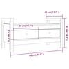 vidaXL Πάγκος Εργασίας Μελί Καφέ 80x40x43 εκ. Μασίφ Ξύλο Πεύκο