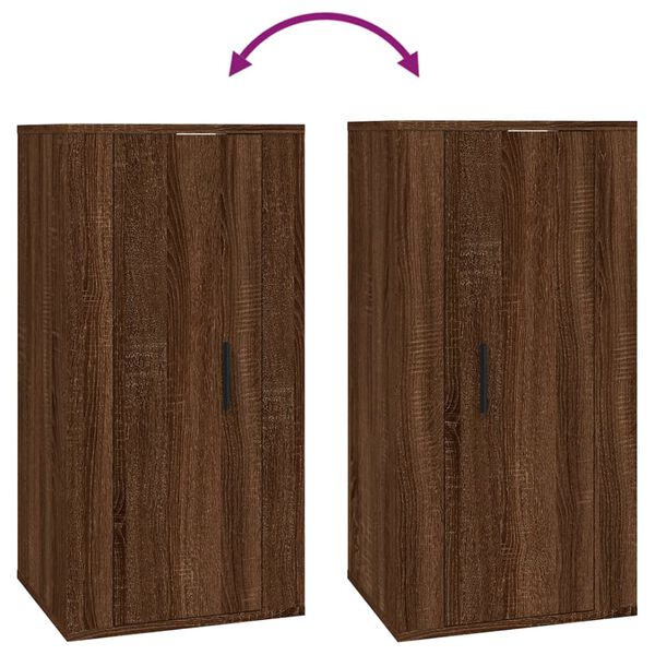 vidaXL Έπιπλο Τηλεόρασης Επιτοίχιο Καφέ Δρυς 40x34,5x80 εκ.
