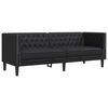 vidaXL Σετ Καναπέ 3 pcs Μαύρο 194 x 74.5 x 70.5 εκ. Τεχνητό δέρμα