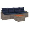 vidaXL &Sigma;&epsilon;&tau; &Kappa;&alpha;&nu;&alpha;&pi;έ &Kappa;ή&pi;&omicron;&upsilon; 5 pcs &Gamma;&kappa;&rho;&iota; &kappa;&alpha;&iota; Navy Blue &sigma;&upsilon;&nu;&theta;&epsilon;&tau;&iota;&kappa;ό &rho;&alpha;&tau;ά&nu;