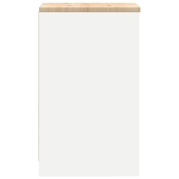 vidaXL ντουλάπι αποθήκευσης γκαράζ Λευκό 40x51x85 εκ μασίφ ξύλο πεύκο