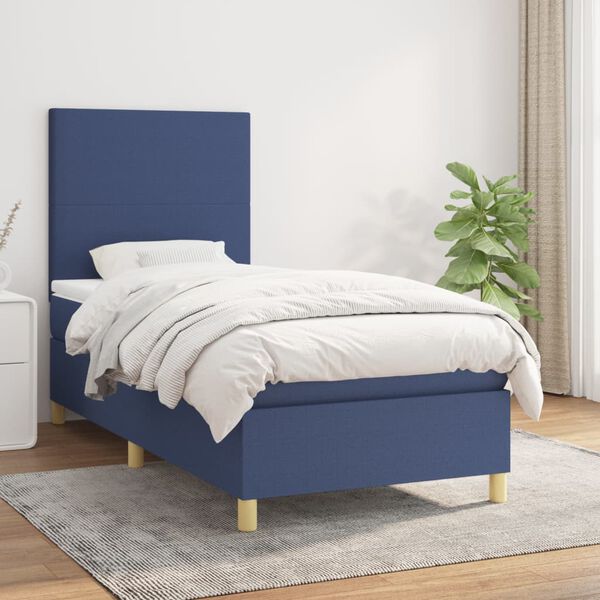 vidaXL &Kappa;&rho;&epsilon;&beta;ά&tau;&iota; Boxspring &mu;&epsilon; &Sigma;&tau;&rho;ώ&mu;&alpha; &Mu;&pi;&lambda;&epsilon; 100 x 200 &epsilon;&kappa;. &Upsilon;&phi;&alpha;&sigma;&mu;ά&tau;&iota;&nu;&omicron;
