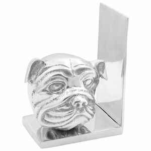 vidaXL Βιβλιοστάτες 2 pcs Ασημί 8 x 12 x 16.5 εκ. Αλουμίνιο