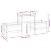 vidaXL Ζαρντινιέρα Γκρι 178,5 x 44 x 75 εκ. από Μασίφ Ξύλο Πεύκου