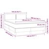 vidaXL &Kappa;&rho;&epsilon;&beta;ά&tau;&iota; Boxspring &mu;&epsilon; &Sigma;&tau;&rho;ώ&mu;&alpha; &Sigma;&kappa;&omicron;ύ&rho;&omicron; &Pi;&rho;ά&sigma;&iota;&nu;&omicron; 140x200&epsilon;&kappa;. &Beta;&epsilon;&lambda;&omicron;ύ&delta;&iota;&nu;&omicron;