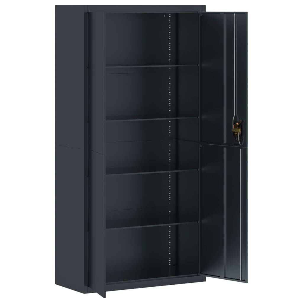 vidaXL Αρχειοθήκη Ανθρακί 90 x 40 x 180 εκ. Ατσάλινη