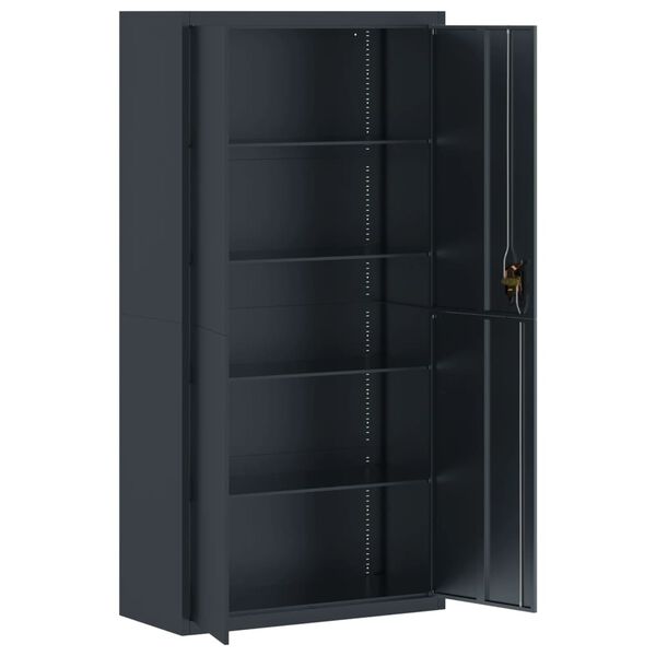 vidaXL Αρχειοθήκη Ανθρακί 90 x 40 x 180 εκ. Ατσάλινη
