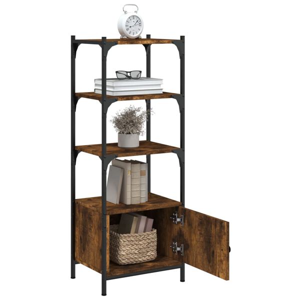 vidaXL Βιβλιοθήκη 3 Επιπέδων Καπν. Δρυς 41x30x109,5 εκ. Επεξεργ. Ξύλο