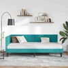 vidaXL Κρεβάτι Γωνίας με κεφαλάρι Τιρκουάζ 90 x 190 cm Βελούδο