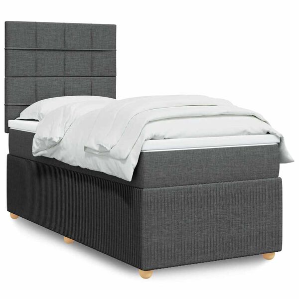 vidaXL &Kappa;&rho;&epsilon;&beta;ά&tau;&iota; Boxspring &mu;&epsilon; &Sigma;&tau;&rho;ώ&mu;&alpha; &Sigma;&kappa;&omicron;ύ&rho;&omicron; &Gamma;&kappa;&rho;&iota; 100x200 &epsilon;&kappa;. &Upsilon;&phi;&alpha;&sigma;&mu;ά&tau;&iota;&nu;&omicron;