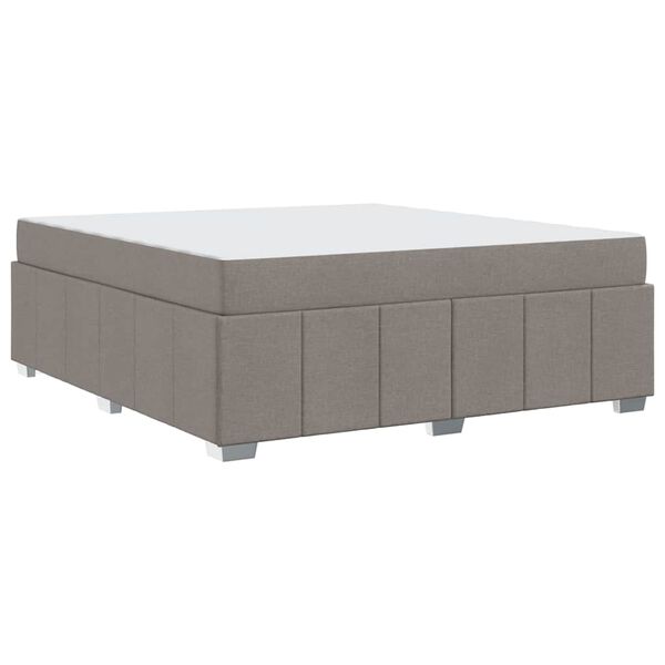vidaXL Σκελετός Κρεβατιού με στρώμα Taupe 180 x 200 cm ύφασμα