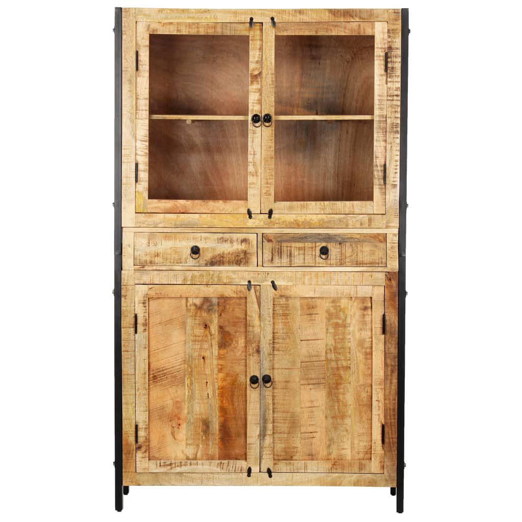 vidaXL Βιτρίνα 100 x 40 x 175 εκ. από Μασίφ Ξύλο Μάνγκο