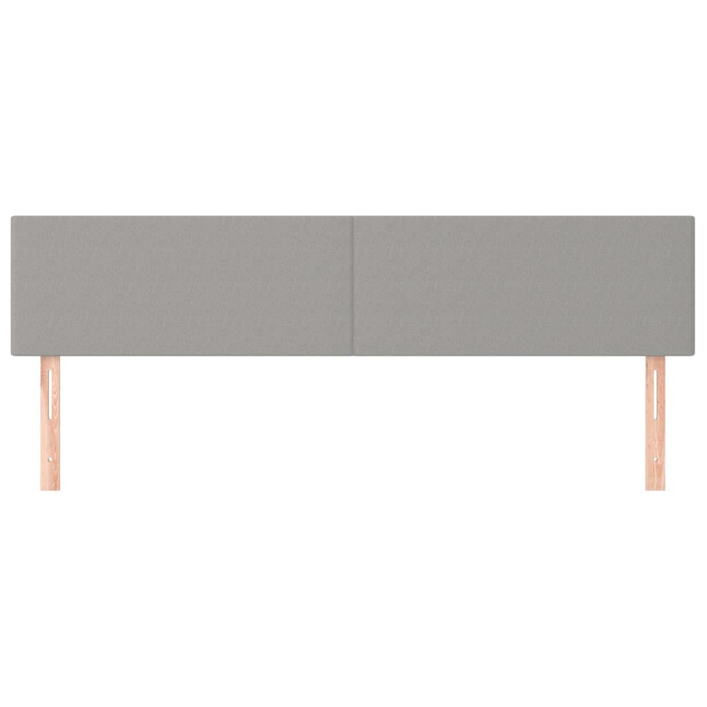 vidaXL Κεφαλάρια Κρεβατιού 2 τεμ.Αν. Γκρι 100x5x78/88 εκ. Υφασμάτινο