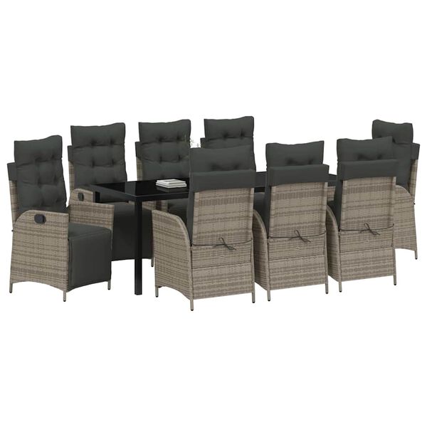 vidaXL &Sigma;έ&tau; &phi;&alpha;&gamma;&eta;&tau;&omicron;ύ &gamma;&iota;&alpha; &kappa;ή&pi;&omicron; &mu;&epsilon; &mu;&alpha;&xi;&iota;&lambda;ά&rho;&iota; 9 pcs &Gamma;&kappa;&rho;&iota; &sigma;&upsilon;&nu;&theta;&epsilon;&tau;&iota;&kappa;ό &rho;&alpha;&tau;ά&nu;