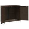 vidaXL Ντουλάπι Αποθήκευσης Κήπου Καφέ 83x45x76 εκ. Συνθετικό Ρατάν