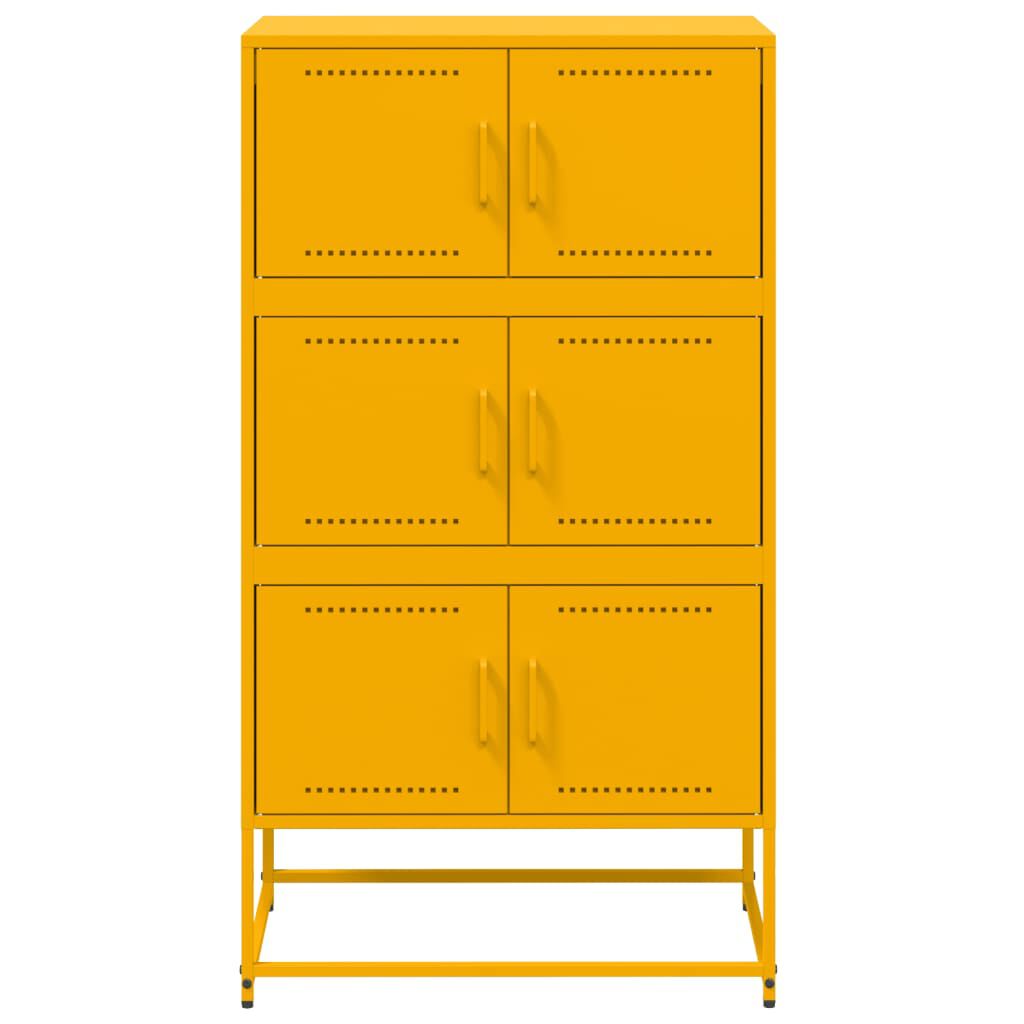 vidaXL Ντουλάπι Μουσταρδί 68,5x38,5x123,5 εκ. από Ατσάλι