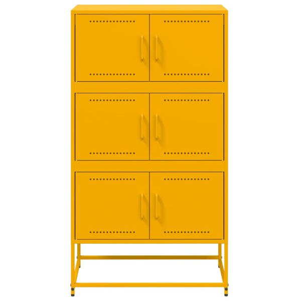 vidaXL Ντουλάπι Μουσταρδί 68,5x38,5x123,5 εκ. από Ατσάλι