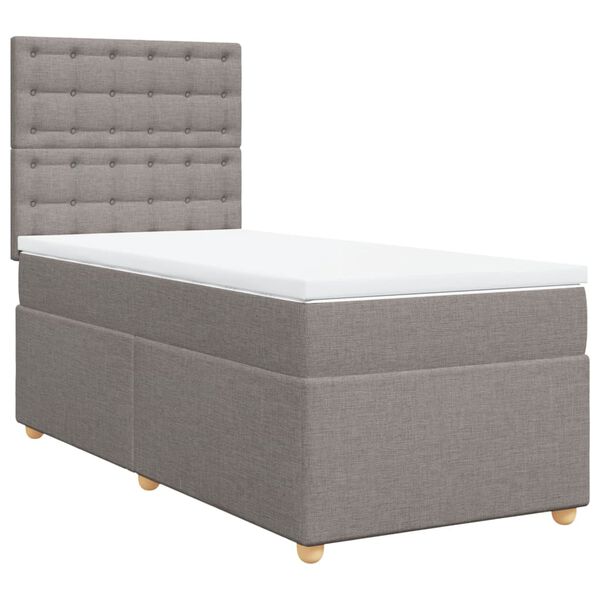 vidaXL &Kappa;&rho;&epsilon;&beta;ά&tau;&iota; Boxspring &mu;&epsilon; &Sigma;&tau;&rho;ώ&mu;&alpha; Taupe 90x190 &epsilon;&kappa;.&Upsilon;&phi;&alpha;&sigma;&mu;ά&tau;&iota;&nu;&omicron;