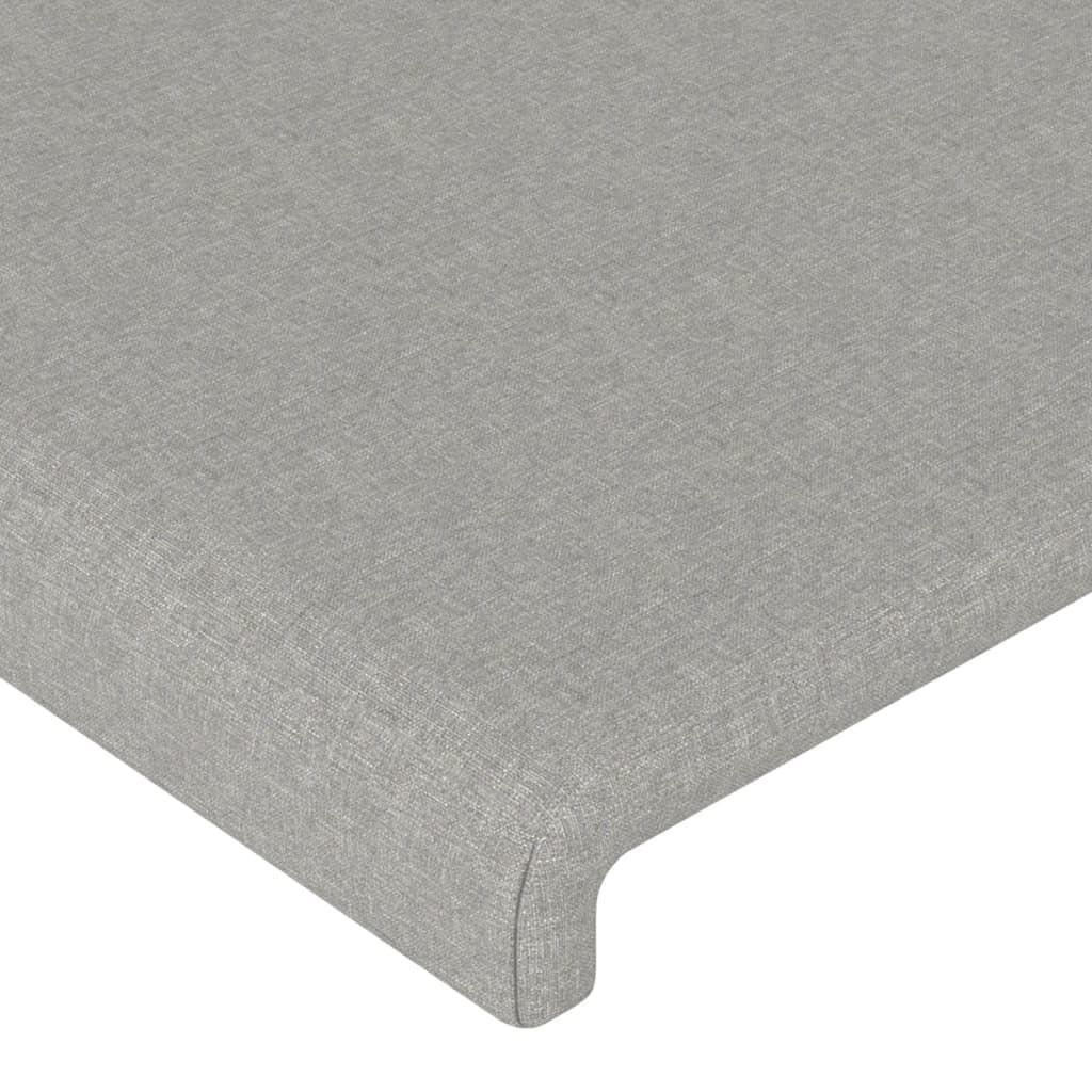 vidaXL Κεφαλάρι Κρεβατιού Ανοιχτό Γκρι 90x5x78/88 εκ. Υφασμάτινο