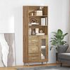 vidaXL Highboard Artisan Oak 69,5 x 34 x 180 &epsilon;&kappa;. &Epsilon;&pi;&epsilon;&xi;&epsilon;&rho;&gamma;&alpha;&sigma;&mu;έ&nu;&omicron; &xi;ύ&lambda;&omicron;